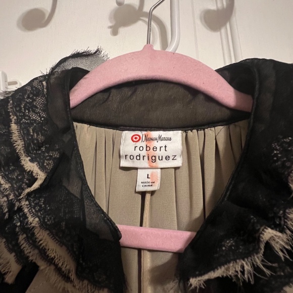 NEIMAN MARCUS TARGET ROBERT RODRIGUEZ Black Ruffled Sleeveless- Large - Picture 3 of 6